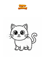 Dibujo para colorear Gatito