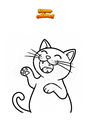Dibujo para colorear Gato maullando