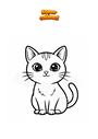 Dibujo para colorear Gato singapura