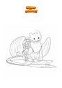 Dibujo para colorear Hipo y Desdentao: Cómo entrenar a tu dragón