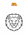 Dibujo para colorear Hocico de un leon