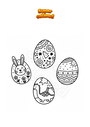 Dibujo para colorear Huevos de Pascua con diseños elegantes
