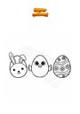 Dibujo para colorear Huevos de Pascua con lindos diseños
