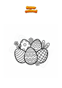 Dibujo para colorear Huevos de Pascua