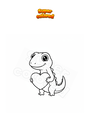 Dibujo para colorear Lagarto con corazón
