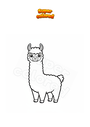 Dibujo para colorear Lama