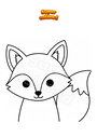 Dibujo para colorear Lindo zorro