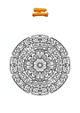 Dibujo para colorear Mandala Zentangle muy difícil