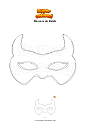 Dibujo para colorear Máscara de diablo
