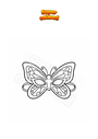Dibujo para colorear Máscara de mariposa