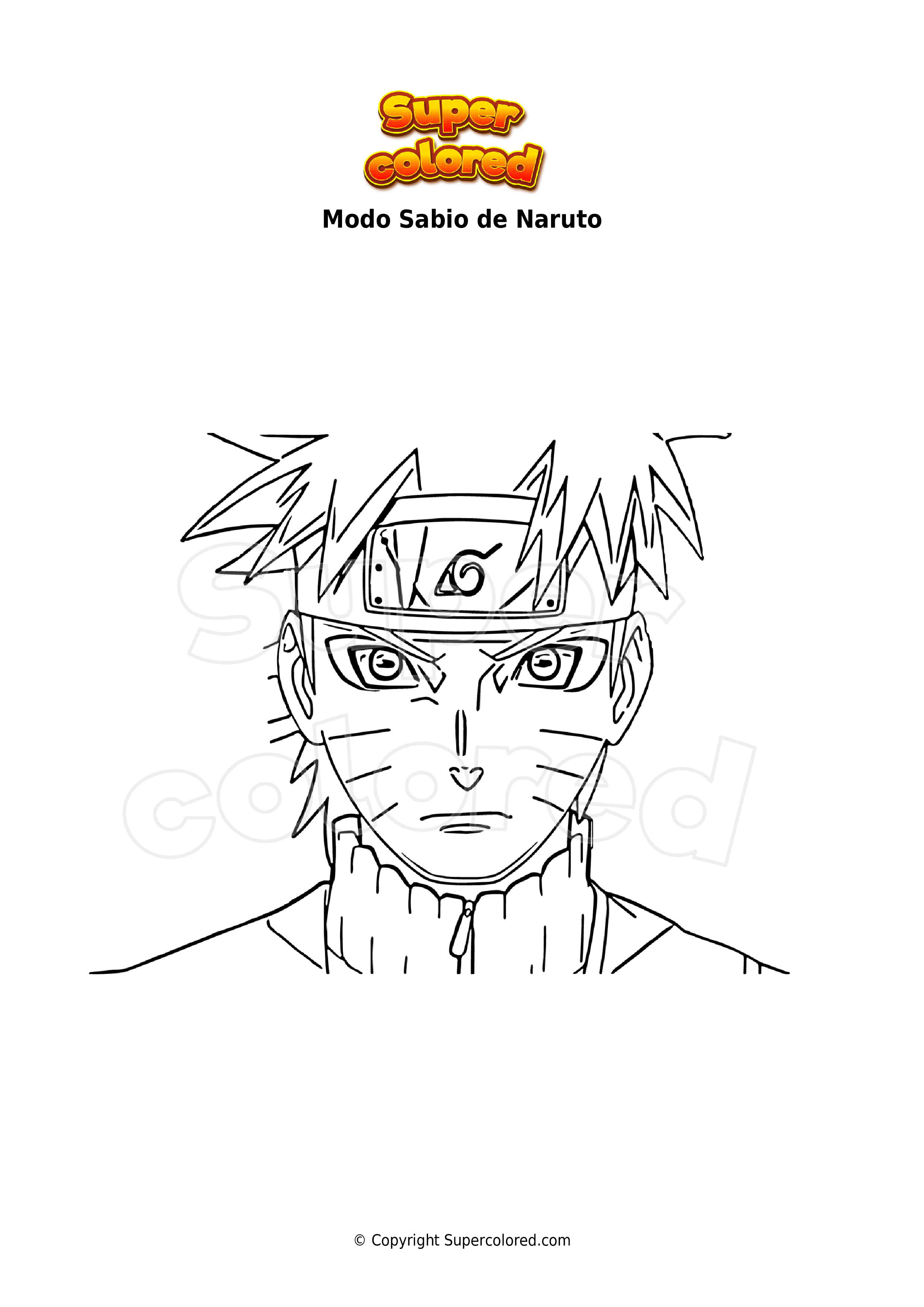 Dibujo para colorear  Héroes de Naruto del anime