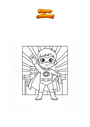 Dibujo para colorear Niño superhéroe