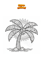 Dibujo para colorear Palmera Mandala Zentangle