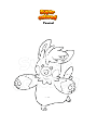 Dibujo para colorear Pokemon Pawmot