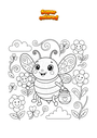 Dibujo para colorear Pequeña abeja