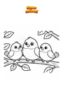 Dibujo para colorear Pequeñas aves