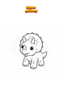 Dibujo para colorear Pequeño de Triceratops