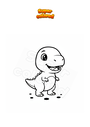 Dibujo para colorear Pequeño dinosaurio