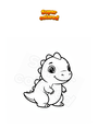 Dibujo para colorear Pequeño dinosaurio