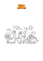 Dibujo para colorear Pequeños dinosaurios