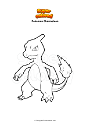 Dibujo para colorear Pokemon Charmeleon