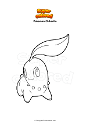Dibujo para colorear Pokemon Chikorita