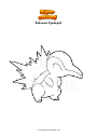 Dibujo para colorear Pokemon Cyndaquil