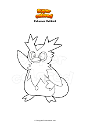 Dibujo para colorear Pokemon Delibird