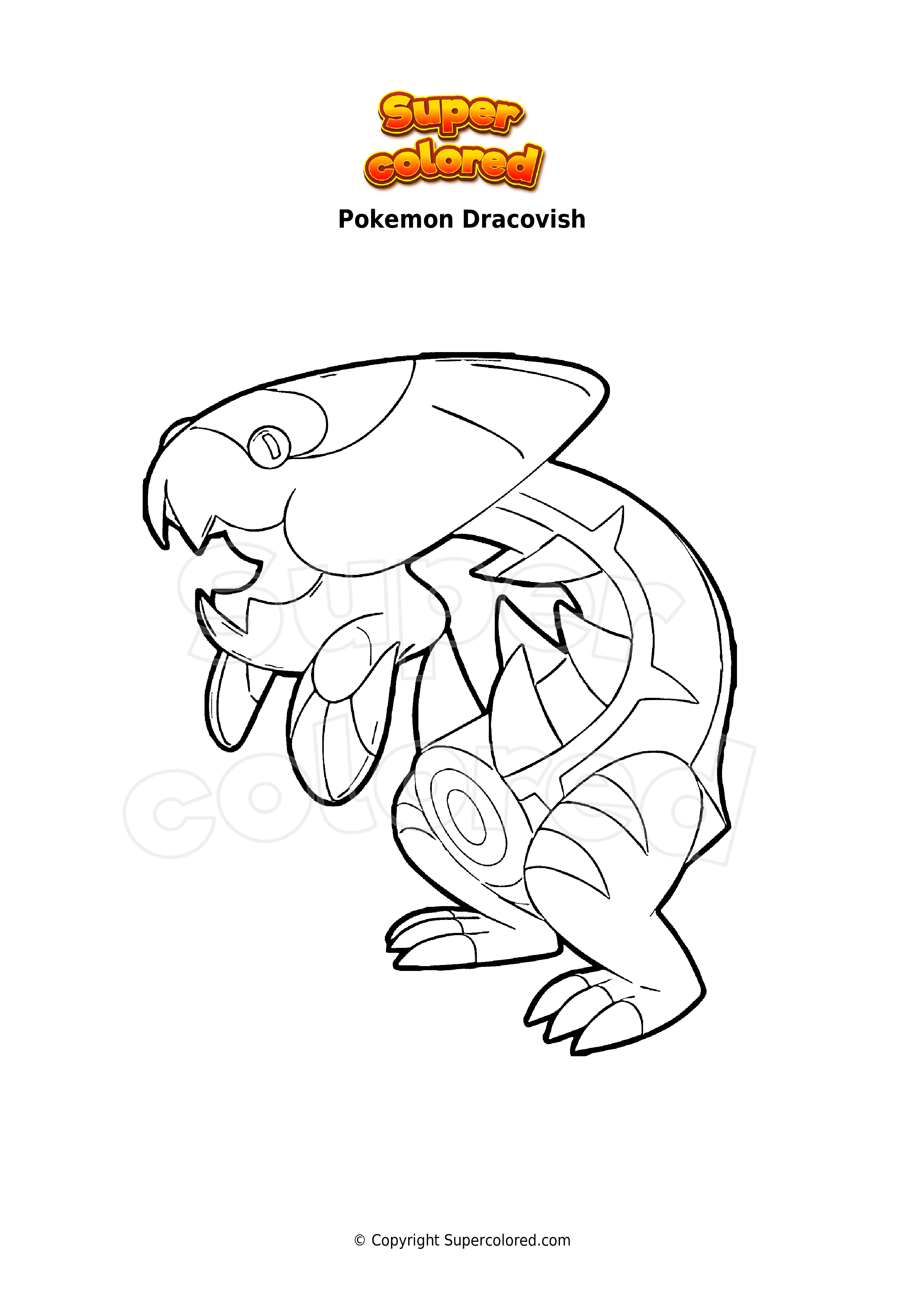 Desenhos para colorir Pokemon - Flapple - Desenhos Pokemon