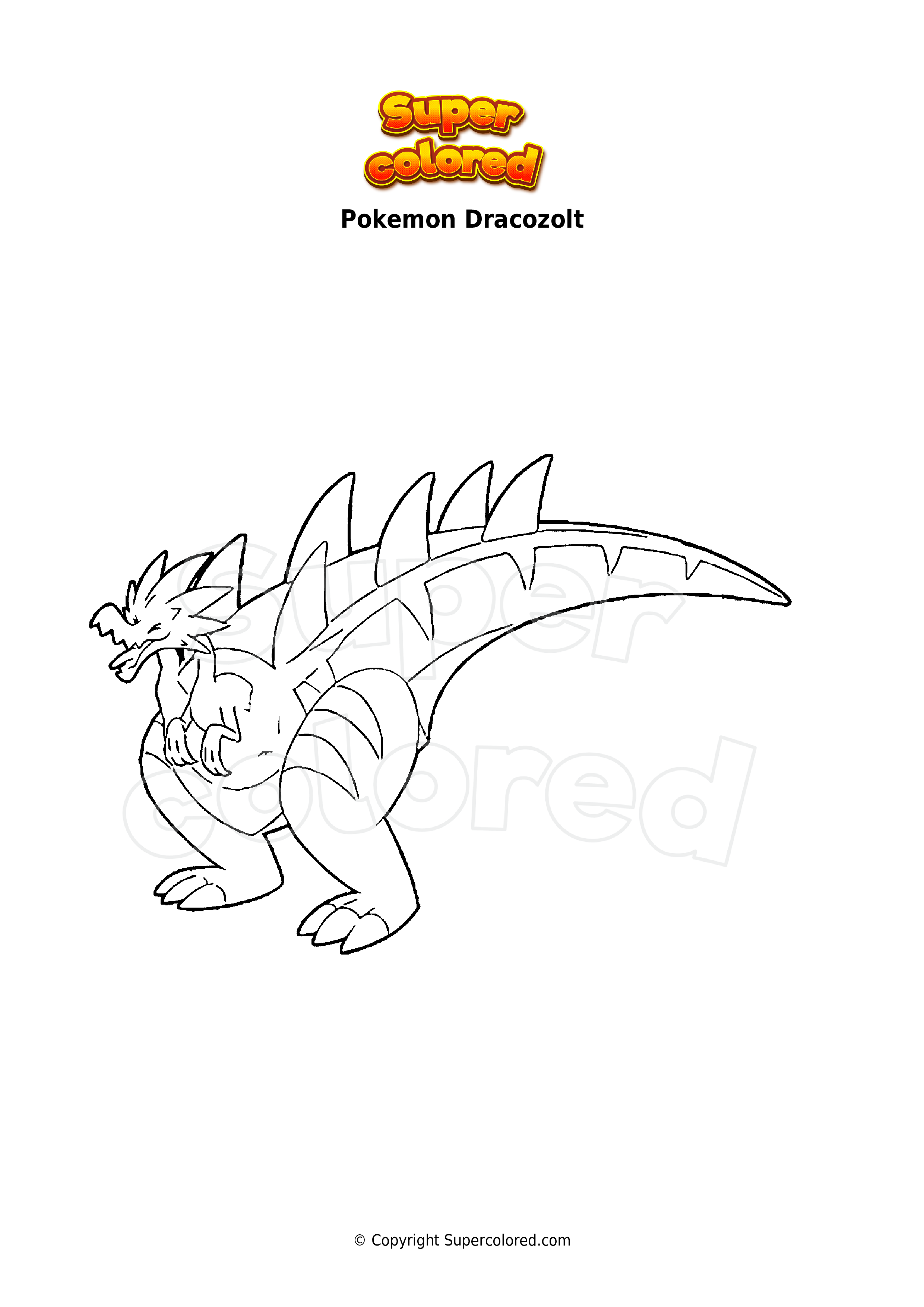 Dibujos Para Colorear - Pokemon Dragón - Supercolored