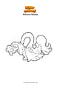 Dibujo para colorear Pokemon Drampa