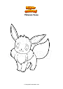 Dibujo para colorear Pokemon Eevee