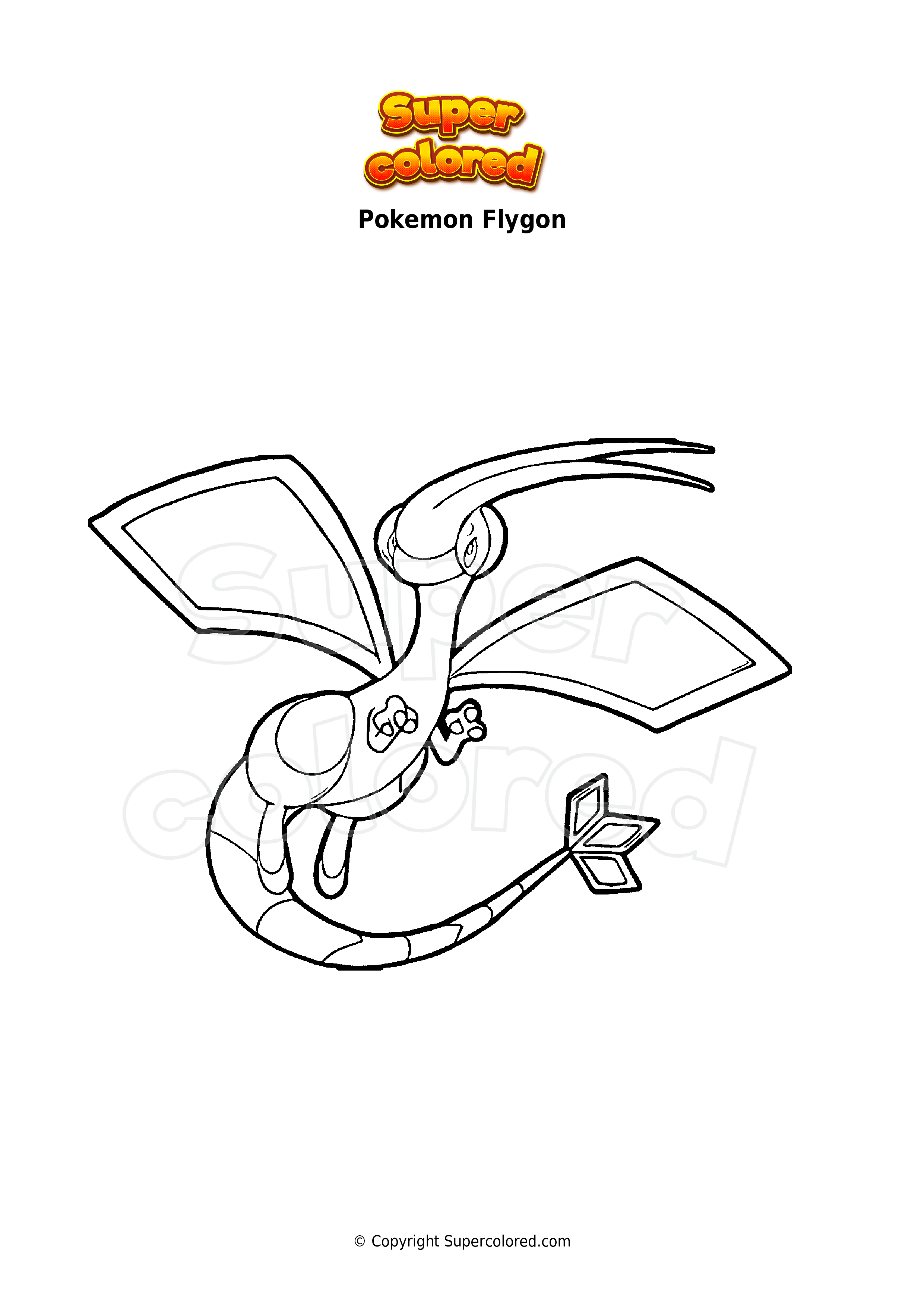 Dibujos Para Colorear - Pokemon Dragón - Supercolored