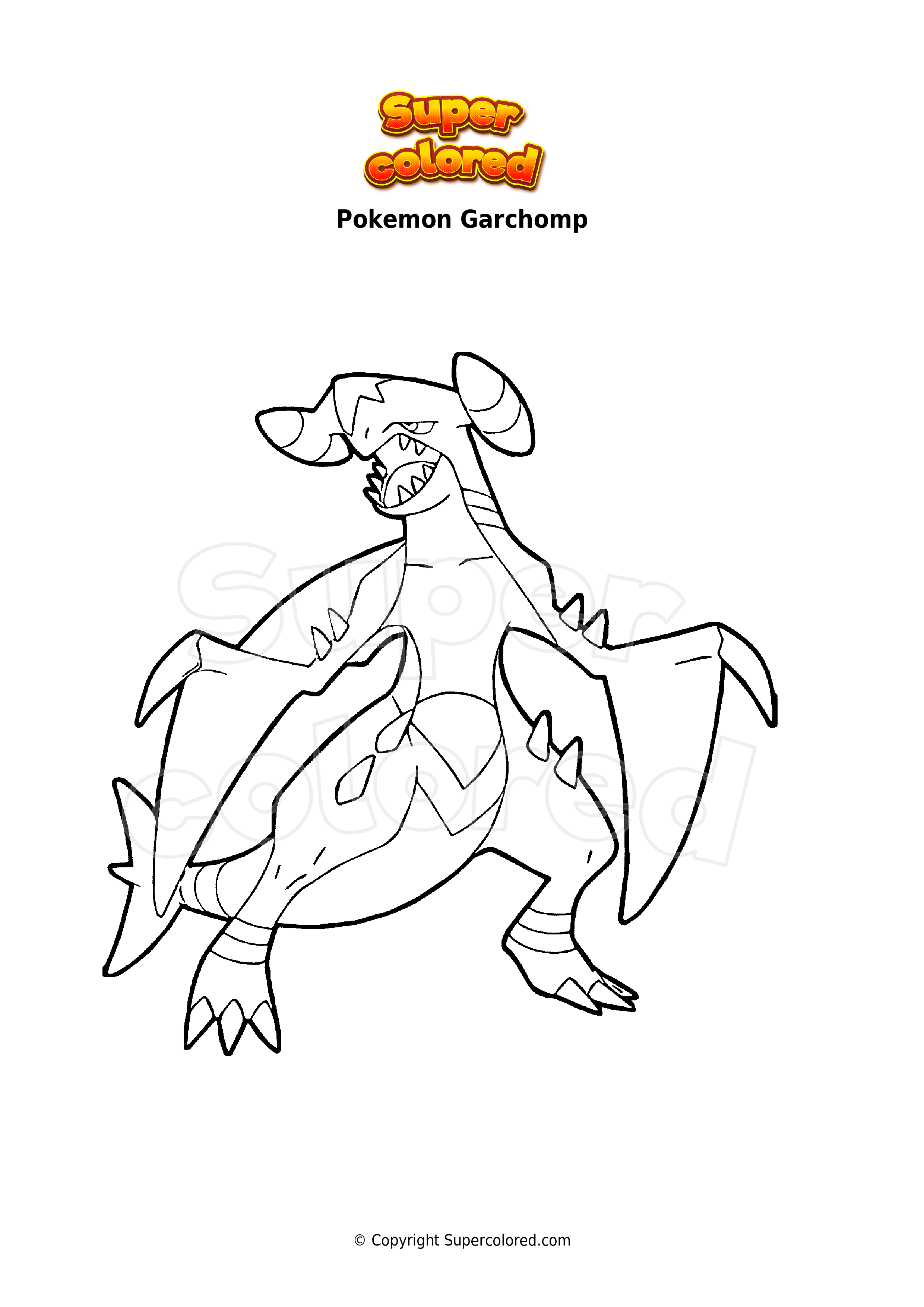 Dibujos Para Colorear - Pokemon Dragón - Supercolored