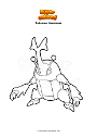 Dibujo para colorear Pokemon Heracross