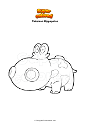 Dibujo para colorear Pokemon Hippopotas