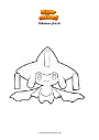 Dibujo para colorear Pokemon Jirachi