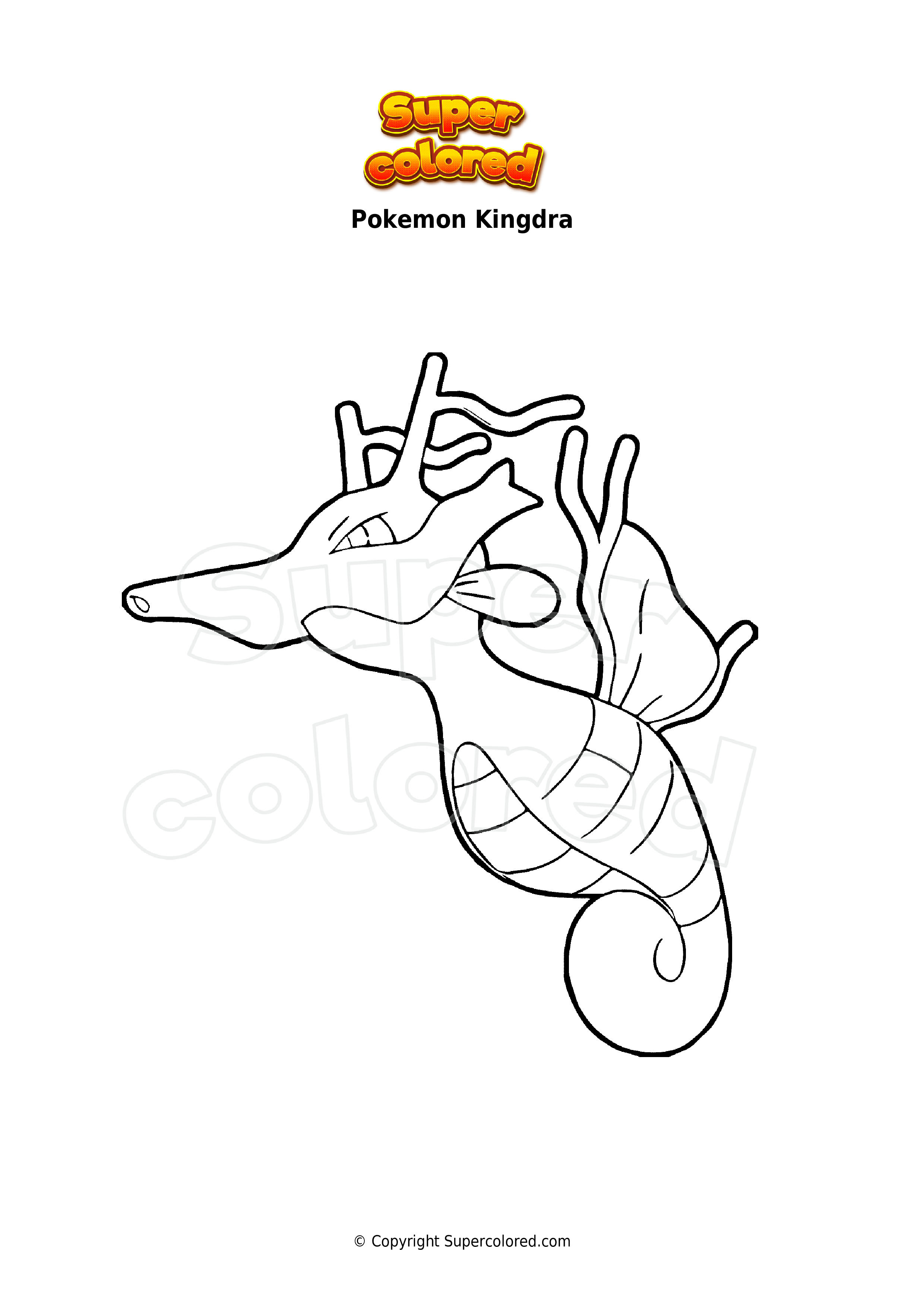 Dibujos Para Colorear - Pokemon Dragón - Supercolored