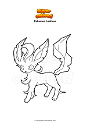 Dibujo para colorear Pokemon Leafeon