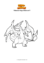 Dibujo para colorear Pokemon Mega Charizard Y