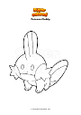 Dibujo para colorear Pokemon Mudkip