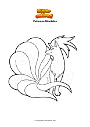 Dibujo para colorear Pokemon Ninetales