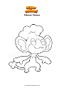 Dibujo para colorear Pokemon Panpour