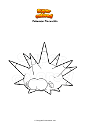 Dibujo para colorear Pokemon Pincurchin