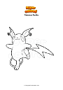 Dibujo para colorear Pokemon Raichu