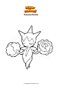 Dibujo para colorear Pokemon Roselia