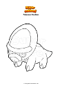 Dibujo para colorear Pokemon Shieldon