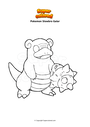 Dibujo para colorear Pokemon Slowbro Galar