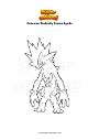 Dibujo para colorear Pokemon Toxtricity Forma Aguda
