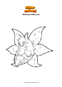 Dibujo para colorear Pokemon Volcarona